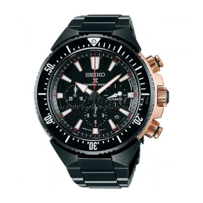 Seiko Prospex SBEC002 Automatic Divers Chronograph Black Dial Stainles