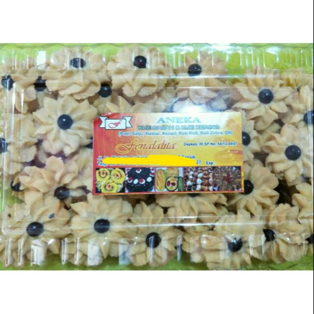 

Kue semprit-mawar tunggal-home made-500gr-gurih-manis-enak-makanan ringan-kue kering-murah