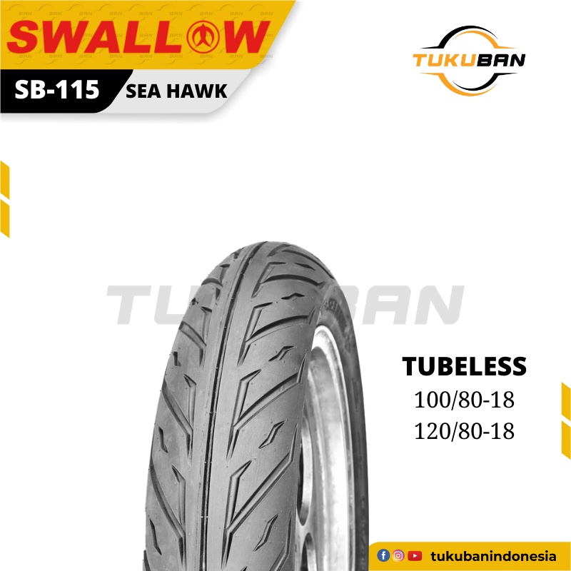 Ban Luar Motor Swallow SB106 STORM Ring 18 Ukuran 80/90-18 90/90-18 100/90-18 Tubeless