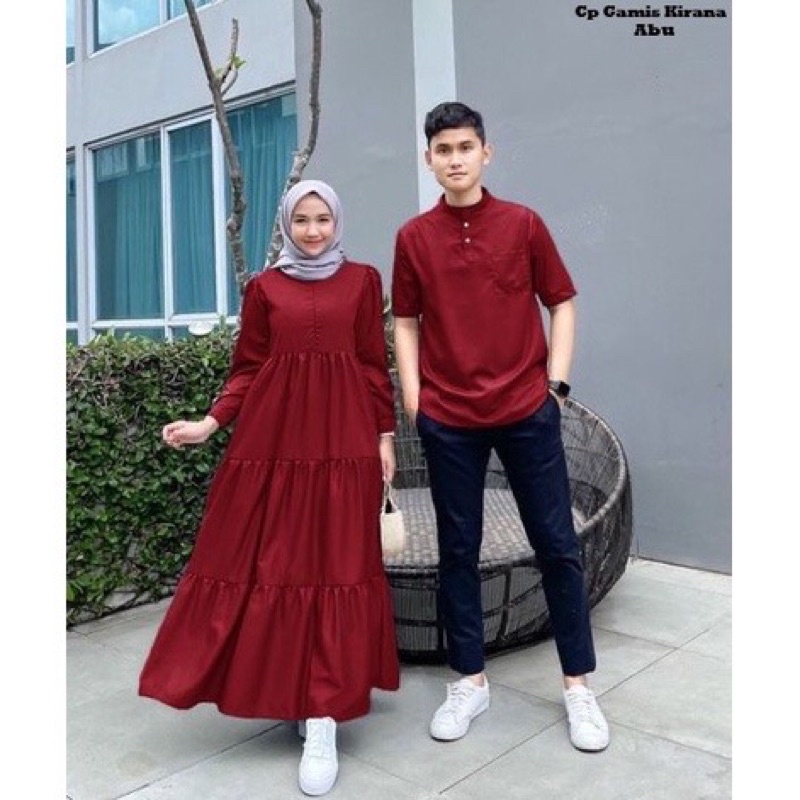 baju couple pasangan set gamis couple keluarga kapelan suami istri kapel lebaran pacar kodangan lamaran kekinian terbaru 2022