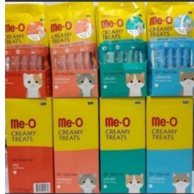 snack kucing meo creamy treats 1dus (isi 12 pack) rasa crab flavor