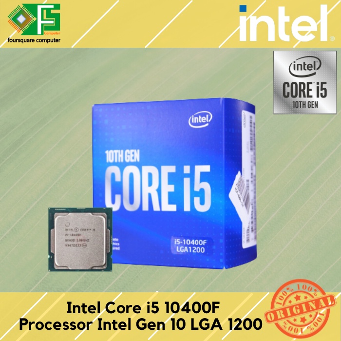 Intel Core i5 10400F Box Resmi | Processor Intel Generasi 10 Comet Lake | LGA 1200