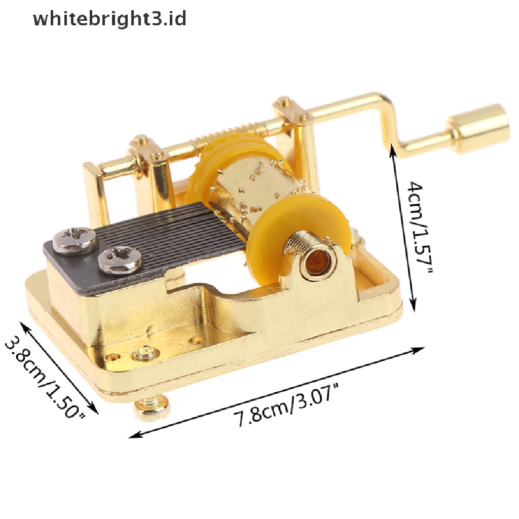(whitebright3.id) Kotak Musik Mekanik 18 Nada Dengan Engkol Tangan Untuk Pesta Natal