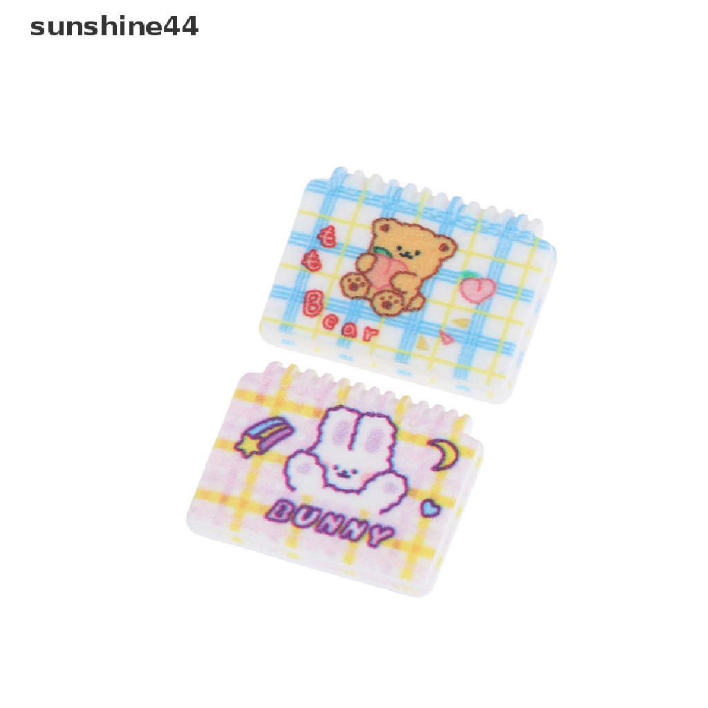 Sunshine 2PCS Miniatur Notebook Mini Skala 1: 12 Untuk Dekorasi Rumah Boneka DIY