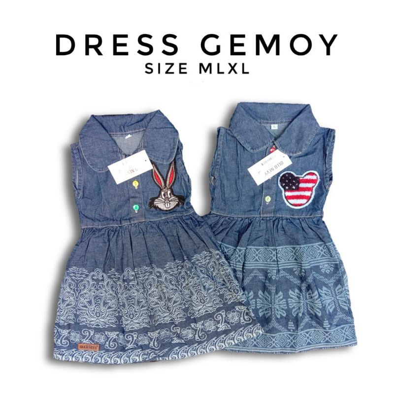 DRESS GEMOY DRESS JEANS DRESS ANAK