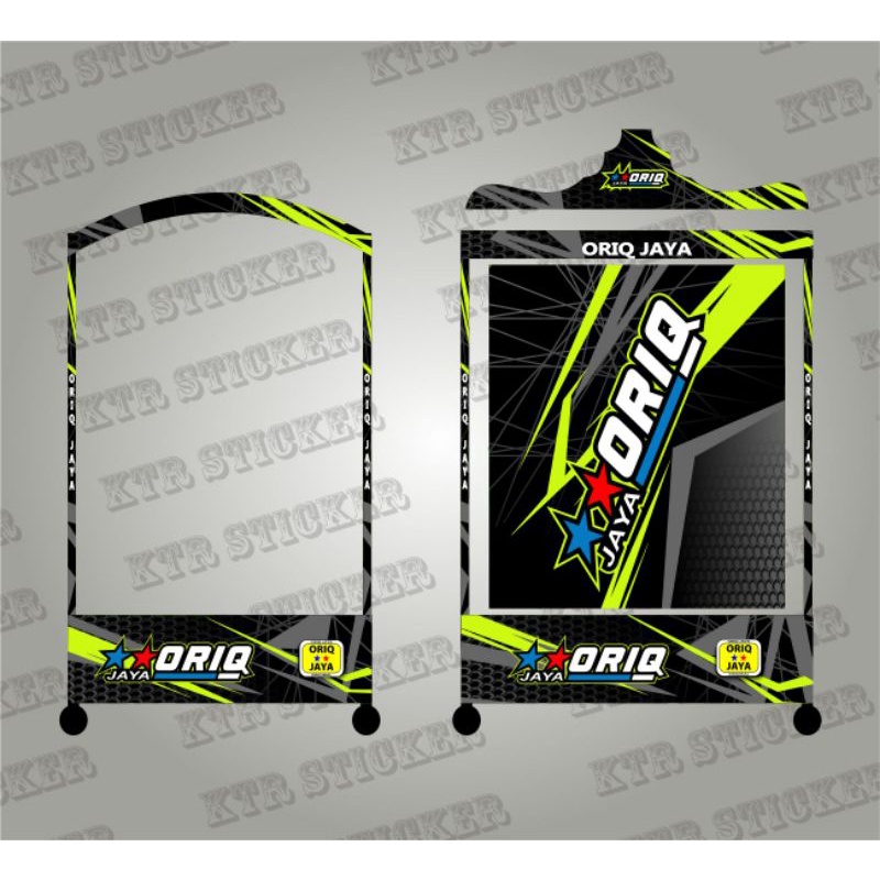 DECAL STIKER SANGKAR BURUNG NEPAK/GEPENGAN SANGKAR KOTAK KENARI, CUCAK HIJAU REPLIKA ORIQ