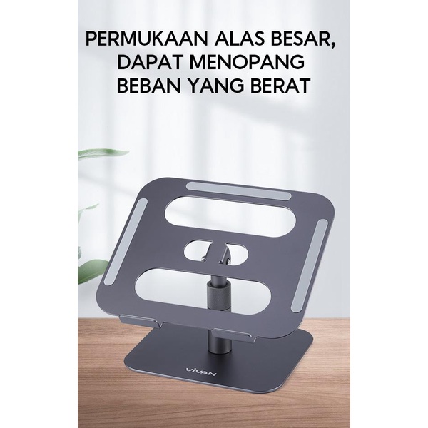 VIVAN VLS03 LAPTOP STAND HOLDER LIFTABLE FOLDABLE TEMPAT DUDUKAN ALAS MEJA MACBOOK IPAD