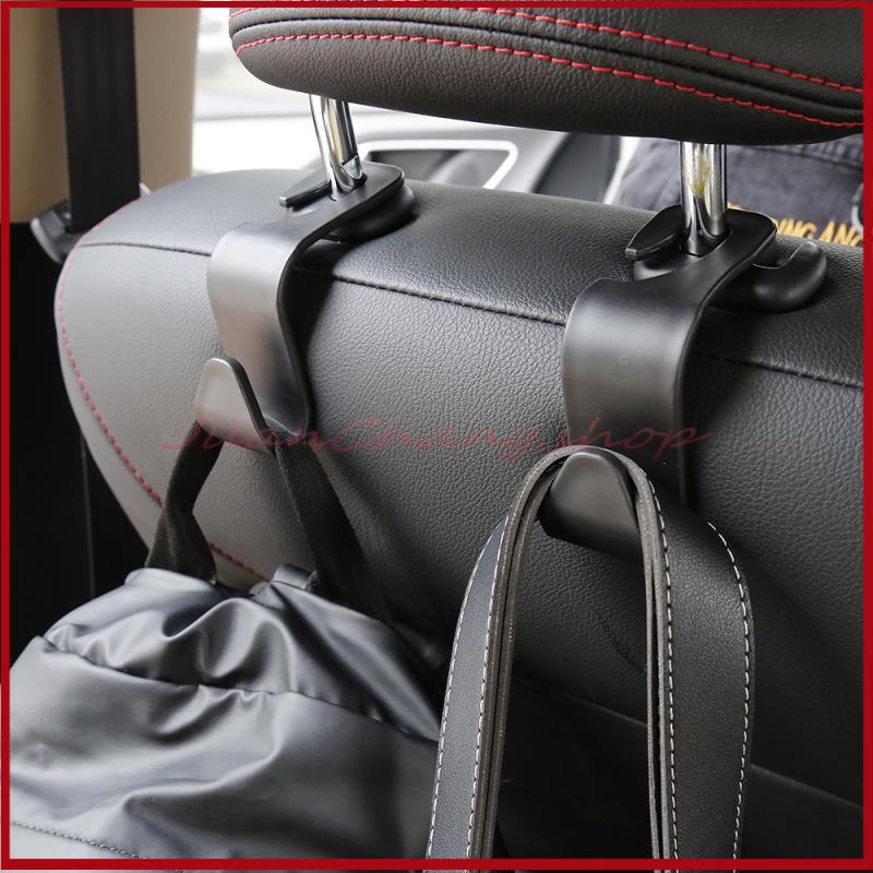 [Tersedia Stok] 2pcs Pengait Headrest Universal/Pengait Penyimpanan Jok Belakang Mobil/Handbag/Produk Otomatis