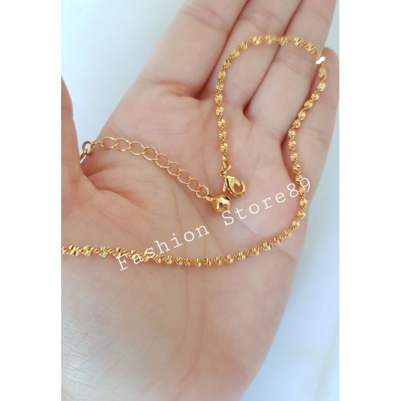 Gelang Tangan kaki xuping Plintir ready siap kirim perhiasan import xuping lapis emas 18k