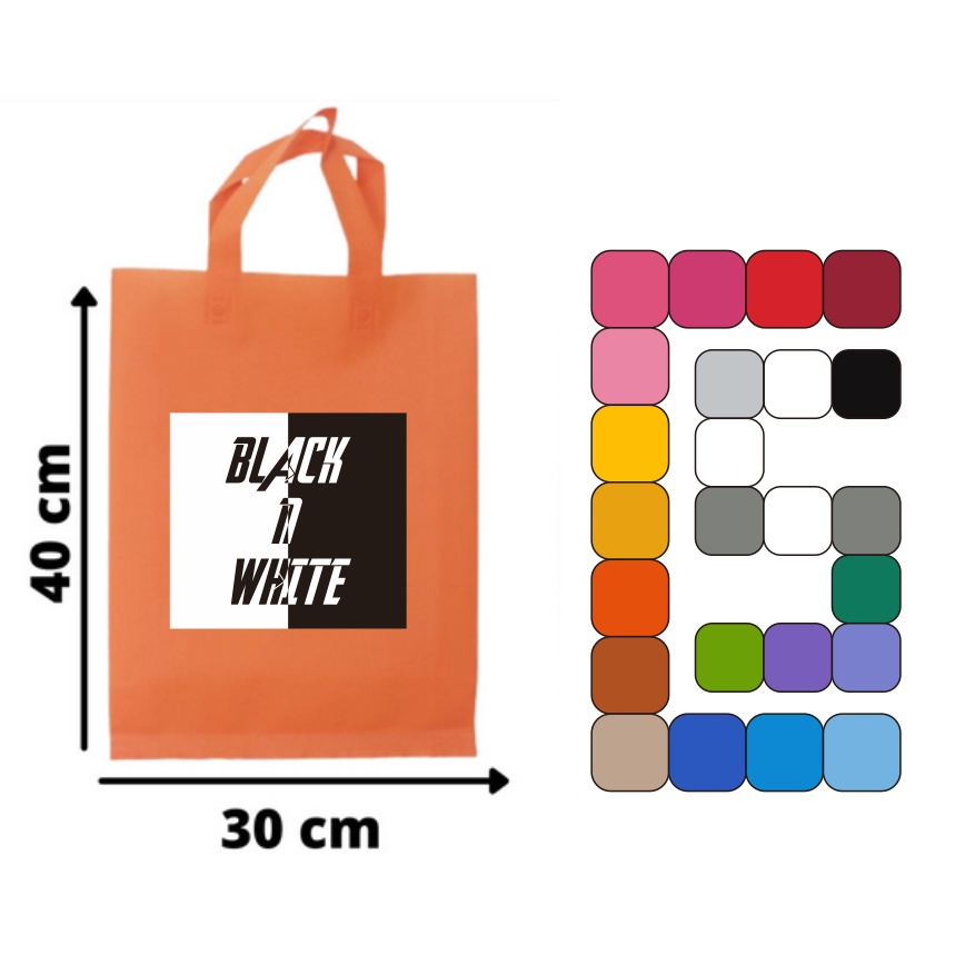 Tas Goodie Bag Spunbond 30 X 40 - 75gr (+) CETAK 1 Sisi Model TALI ND13803