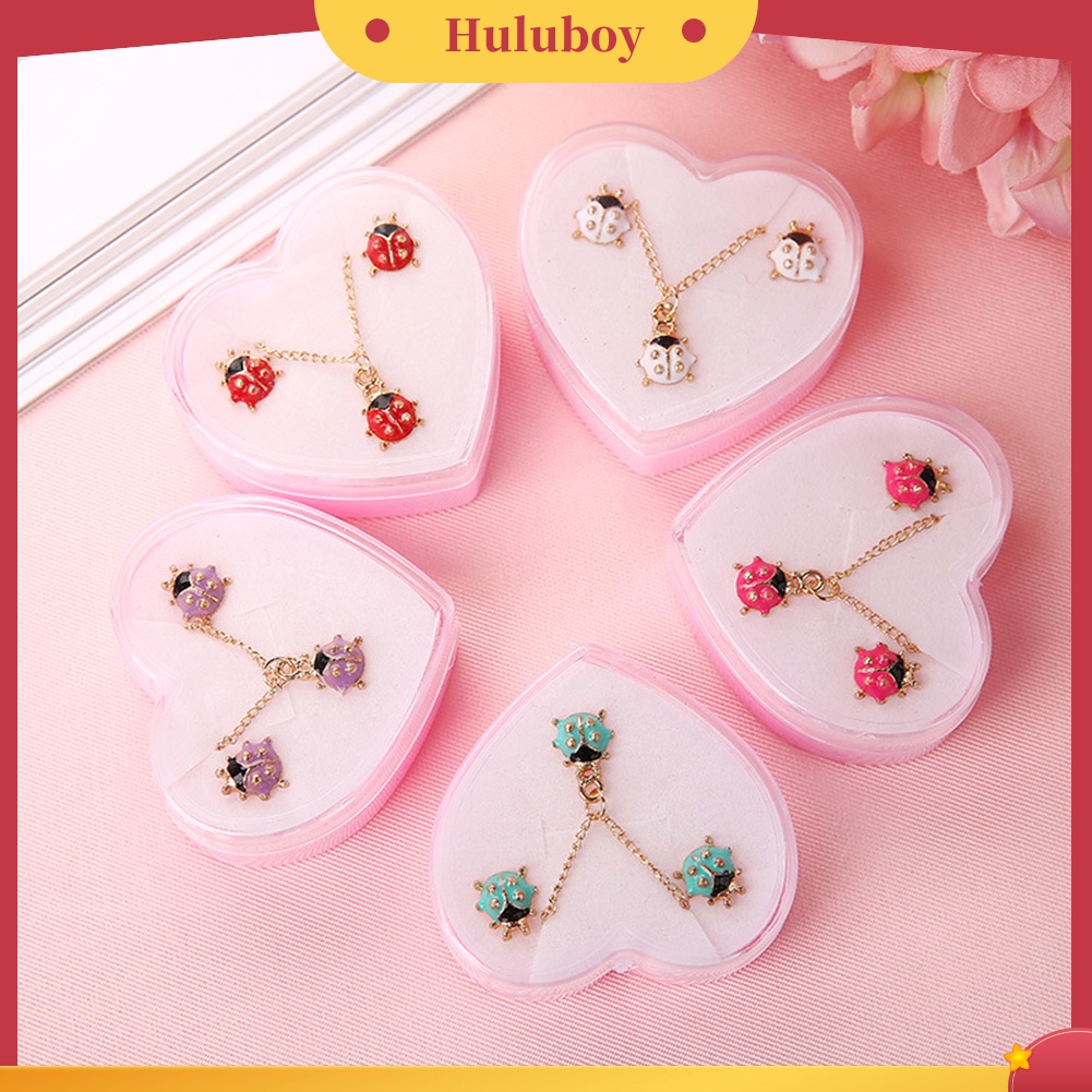 Hu Hu Hu Hu Hu Alat Bantu Pasang Kacamata♡ Set Anting Tusukkalung Liontin Kupukupukepik Lucu Untuk Anak Perempuan