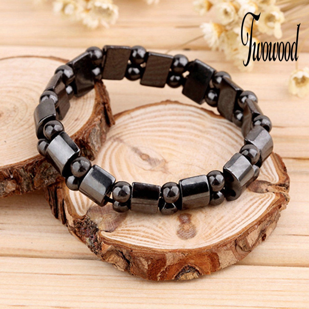 Gelang Manik-Manik Hematite Warna Hitam Untuk Pria Dan Wanita