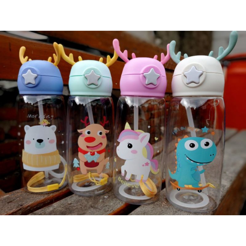 BOTOL MINUM TANDUK RUSA / BOTOL ANAK SEKOLAH TK SD SMP DAN TRAVELING