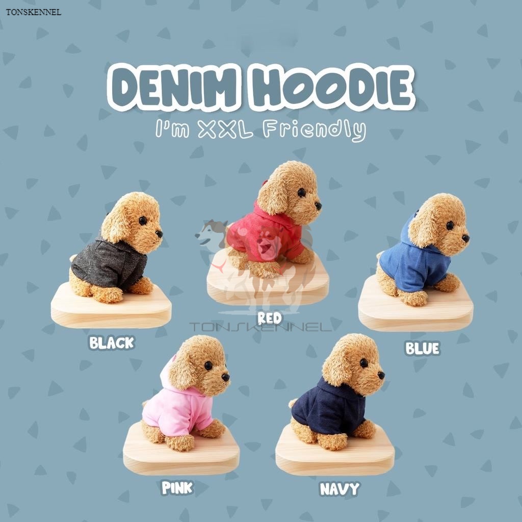 Pomapoo - Hoodie Kucing dan Hoodie Anjing Denim Hoodie