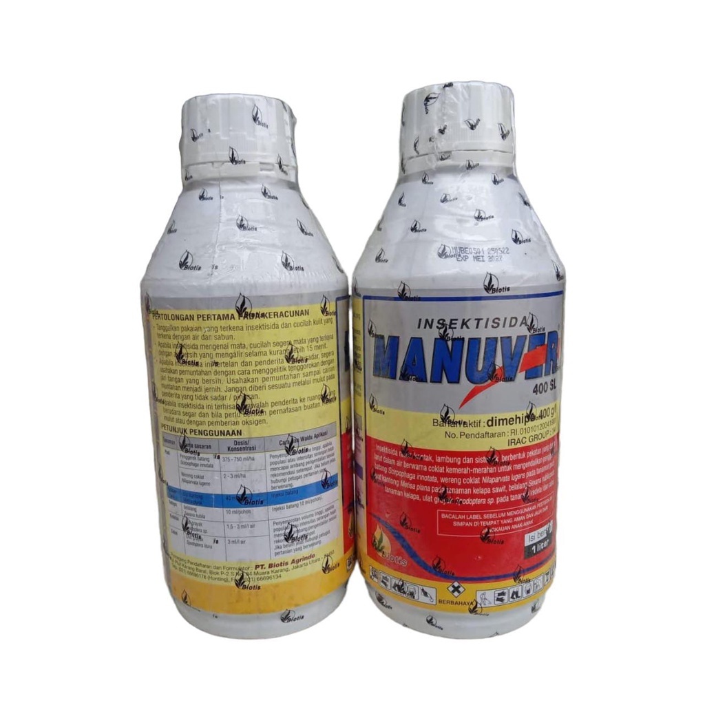 MANUVER 1 LITER Dimehipo 400 gr/L Pembasmi hama wereng ulat dll  pada tanaman padi dan tanaman buah Raftomil