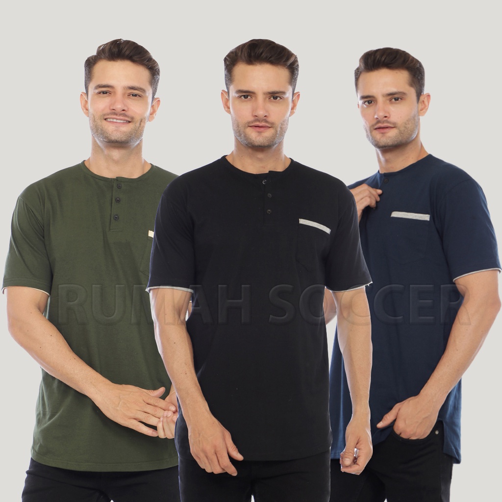 koko dewasa Baju Koko Lengan Pendek AHSAN Kurta Pria Bahan Kaos Adem Tebal Fashion Muslim Pria Original Bandung D3D7 kemeja koko koko pria lengan panjang top seller termurah terbaik koko lengan panjang keren koko pria dewasa kemeja koko dewasa busana musl