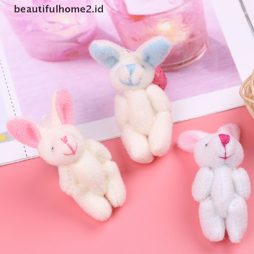 (Beautifulhome2.Id) Mainan Boneka Stuffed Plush Kelinci Mini 4cm Untuk Bayi / Anak