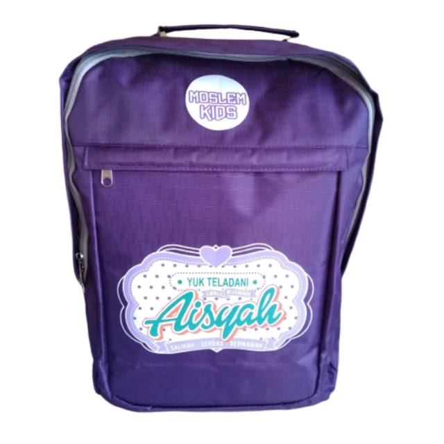 Tas anak SD MK039 ungu 'Yuk Teladani Aisyah'