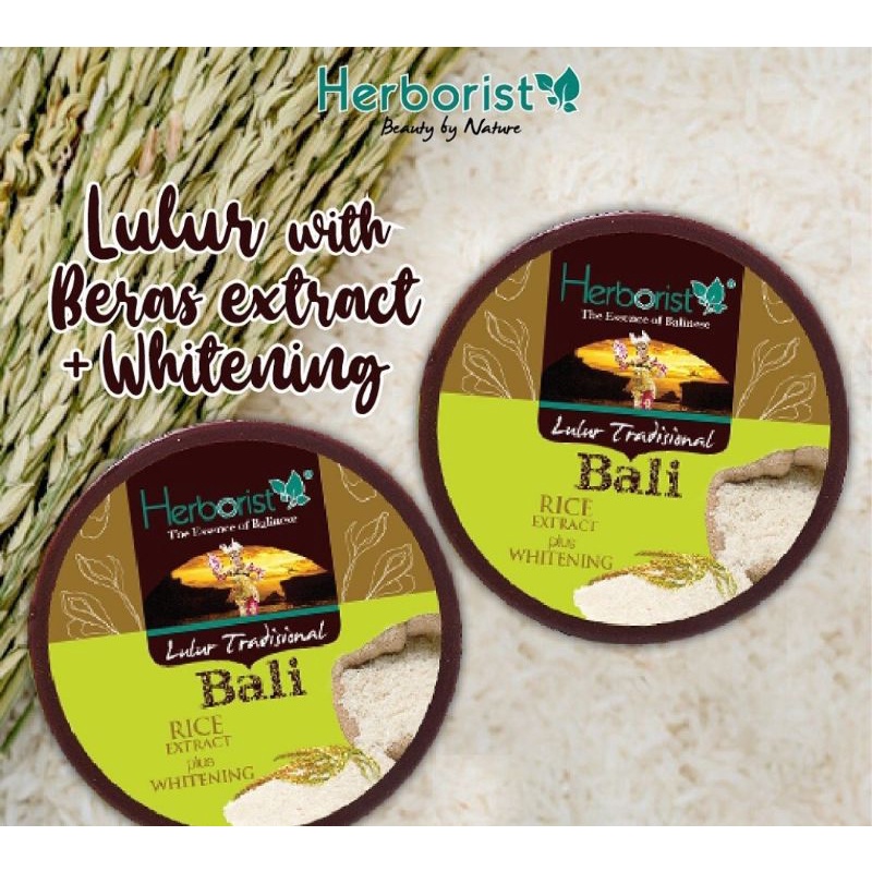 ☀️cahaya acc☀️HERBORIST LULUR TRADISIONAL BALI MILK EXTRACT + BRIGHTENING 100g