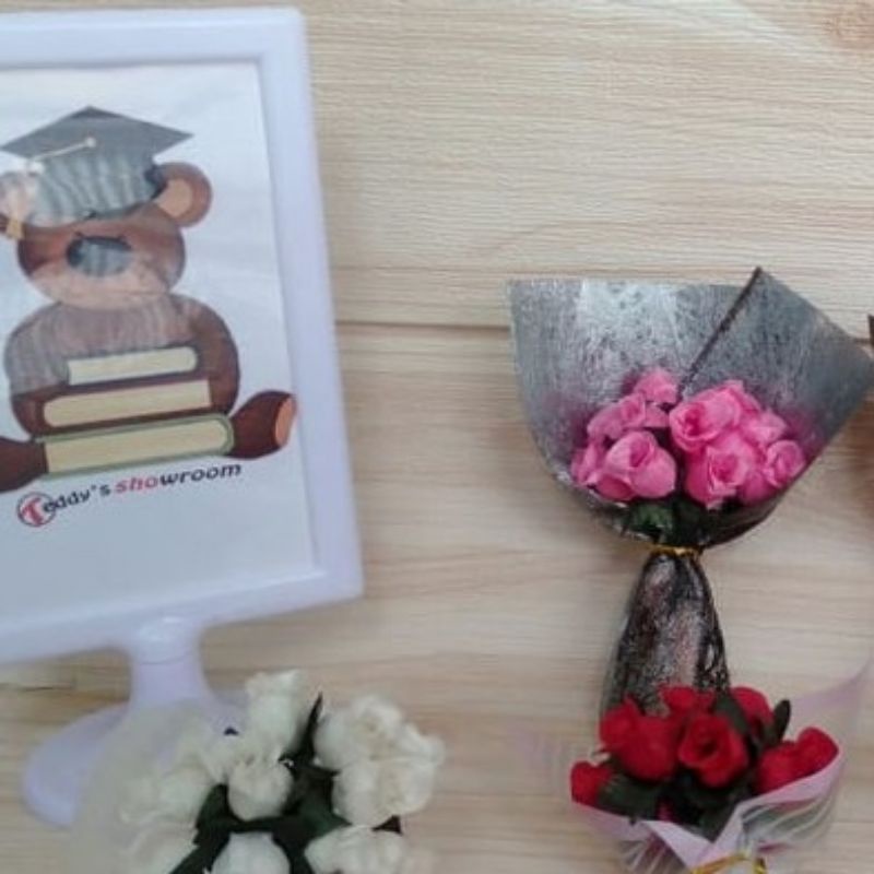 Bucket Bunga Rose Untuk Parcel Hadiah Wisuda Murah Buqet Hampers Wisuda Murah Cewek Cowok Bouqet Bun