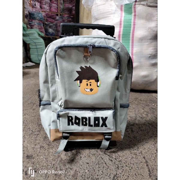 Tas Ransel Troly Karakter Roblok/Amoung US bonus jam tangan terpopuler Ransel anak dorong Roda