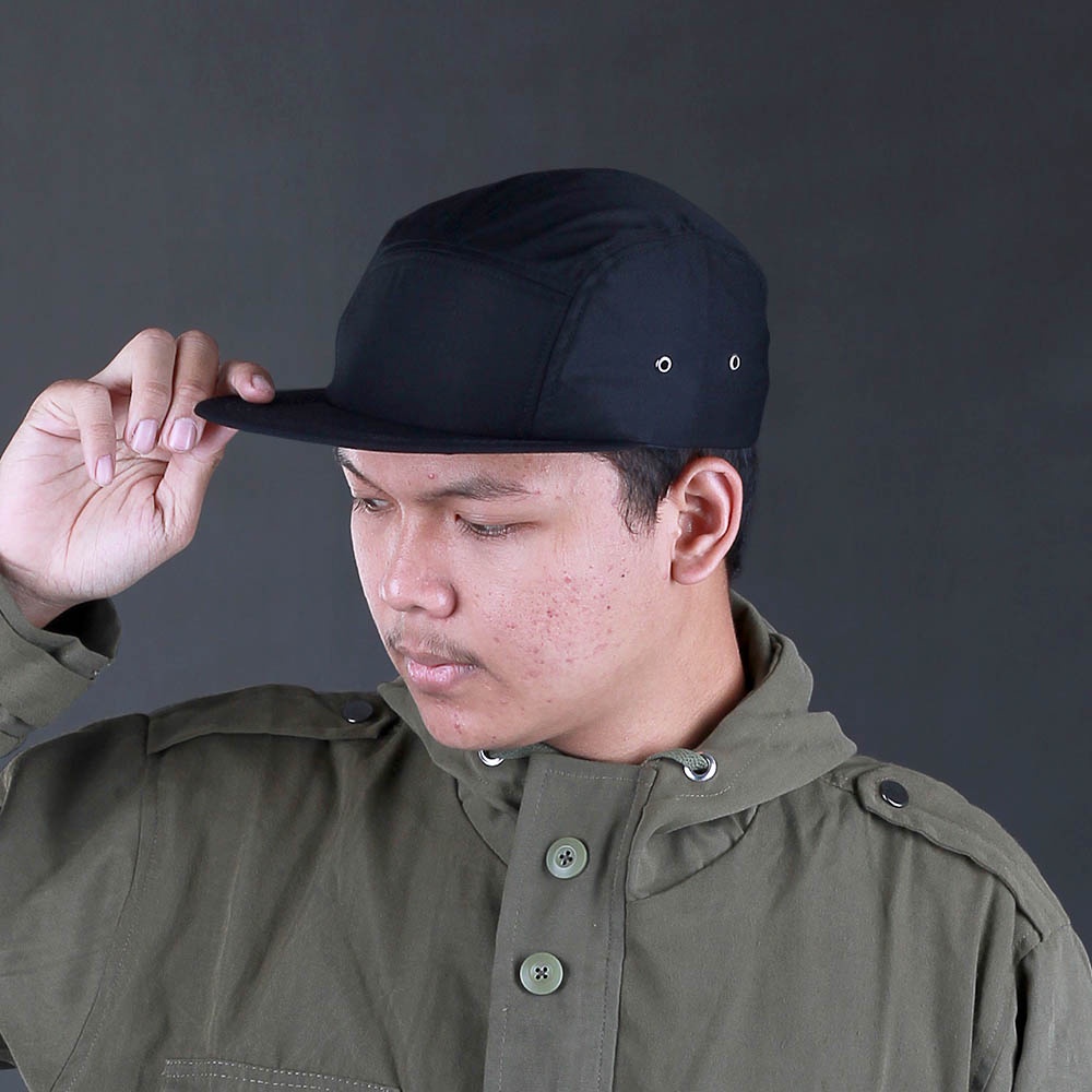 TOPI KASUAL PRIA ORIGINAL WARNA HITAM POLOS 699