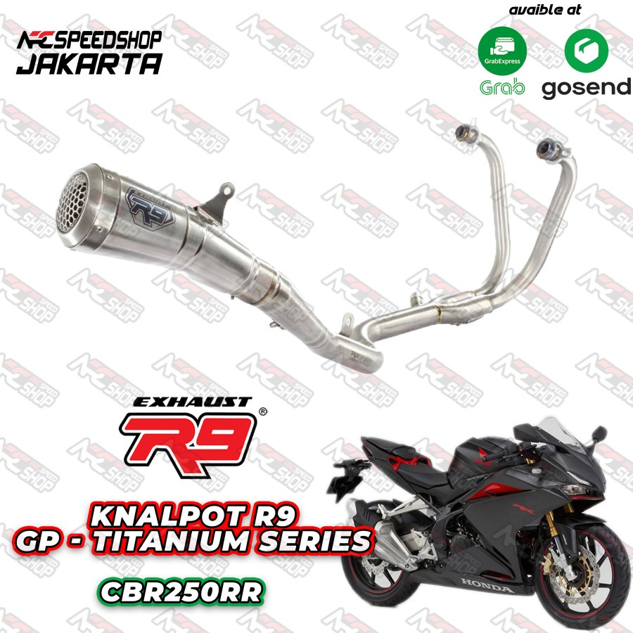 Knalpot R9 GP Series CBR250RR Titanium Fullsystem Original