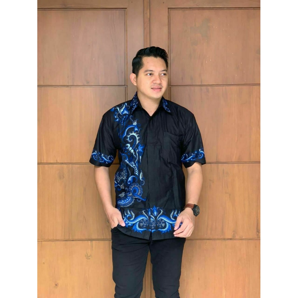 KEMEJA BATIK MODERN BATIK PRIA ORI BIRU