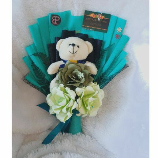 Buket Bunga Kertas Dan Boneka Wisuda - Buket Boneka Wisuda