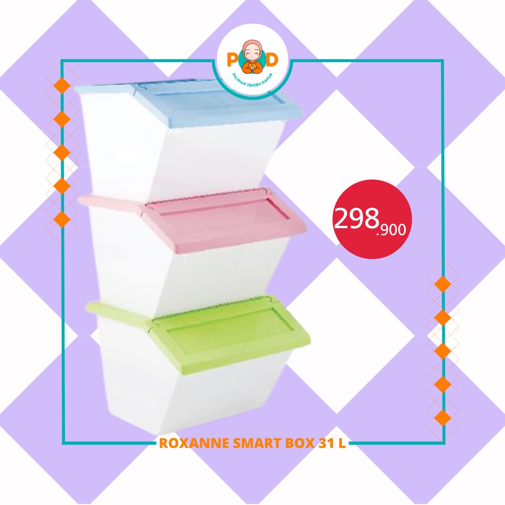 [AA-349] ECERAN STORAGE SERBAGUNA - ROXANNE SMART BOX CONTAINER / TEMPAT MAINAN ANAK / TEMPAT SERBAG