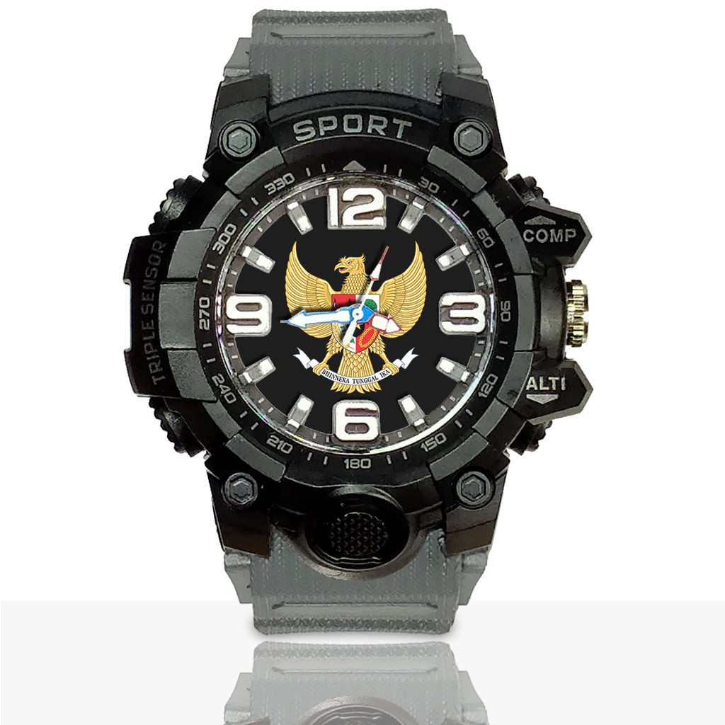 Jam Tangan Custom GARUDA PANCASILA Ruber- Water Resistant