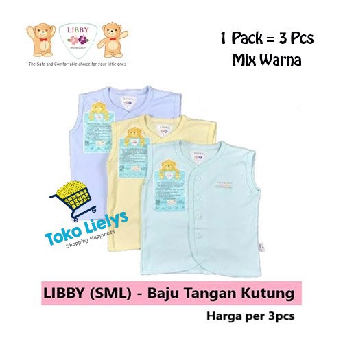 3 Pcs LIBBY  Baju Kutung Anak  Warna Polos  SML Besar