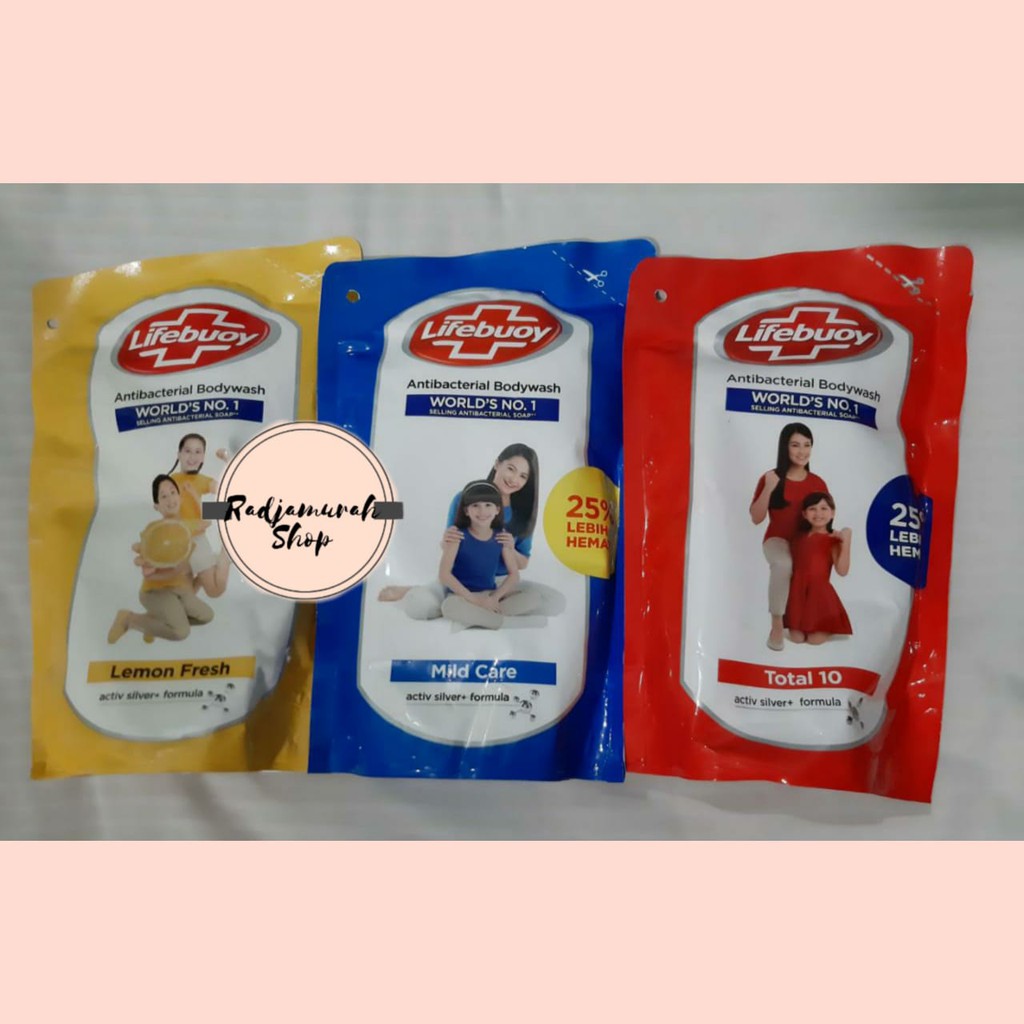 Jual Murah lifebuoy refill 450 ml/sabun mandi cair lifebouy 450 ml merah