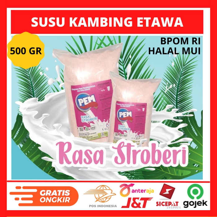 

Susu Kambing Etawa Bubuk 500 Gr Rasa Strawberry Kemasan 500 Gr Susu Bubuk PEM Goat Milk