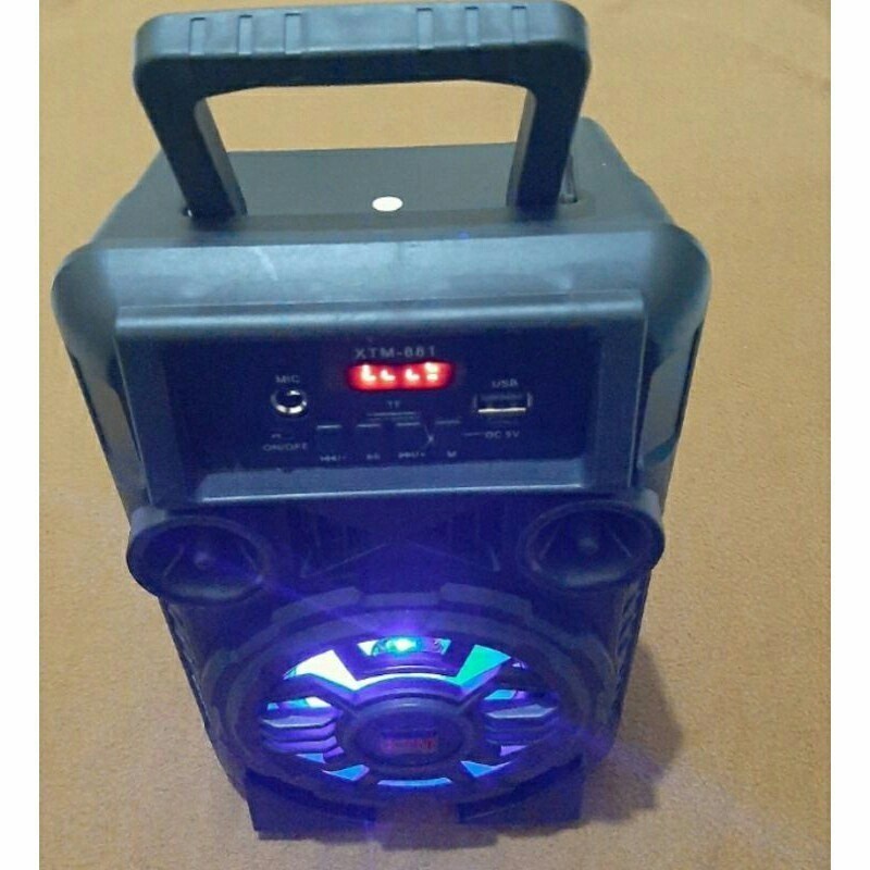 COD SPEAKER BLUETOOTH XTM-881 5 INCH PLUS MIC KARAOKE//SALON AKTIF X-BASS XTM-881 BONUS MIC KARAOKE