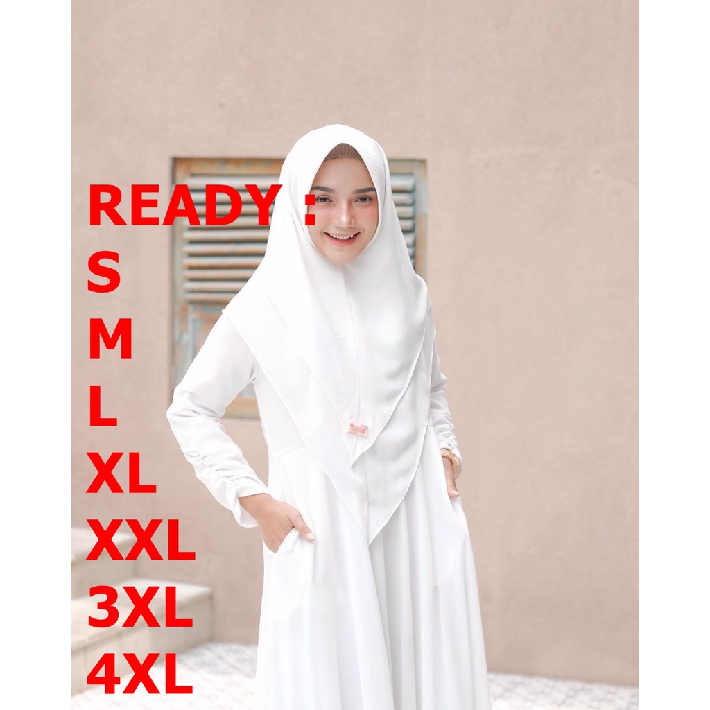 Kem_Store - Mayra Syari FREE HIJAB / Gamis Syari Set Khimar / Gamis Plus Kerudung / Baju Syari Polos Murah / Setelan Syari Remaja Terbaru 2021 / Baju Syari Pengajian-3