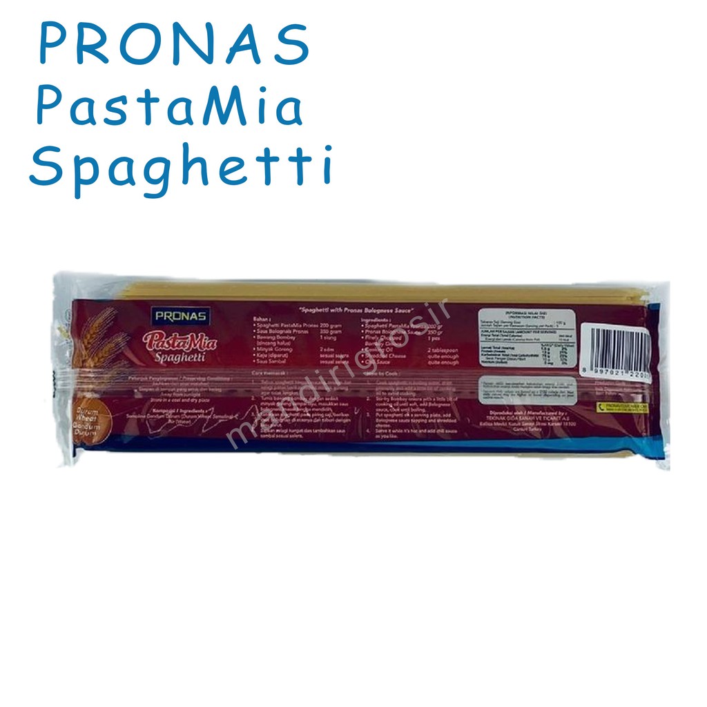 MIE PASTA * PRONAS * PASTAMIA * SPAGHETI * 500g