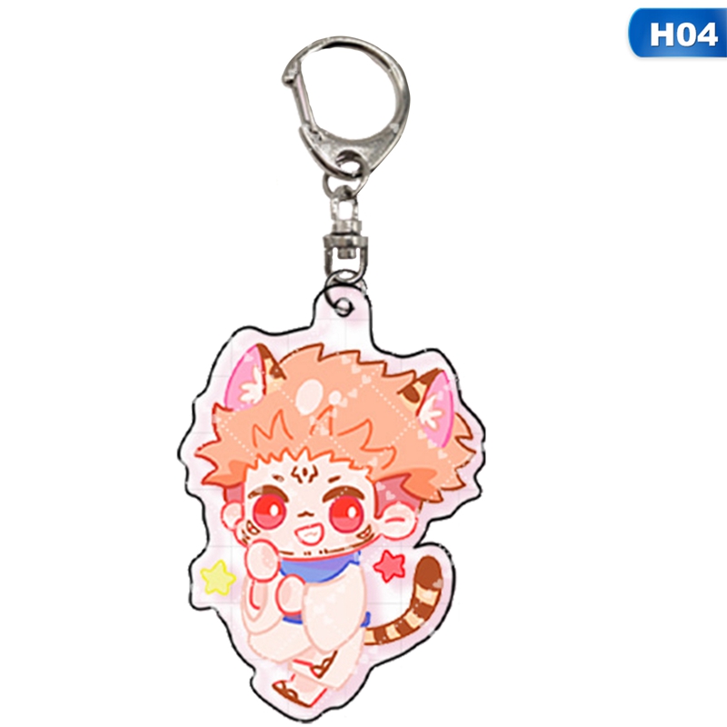 Jujutsu Kaisen Yuji Itadori Kugisaki Nobara Acrylic Keychain Key Rings Badge Hot