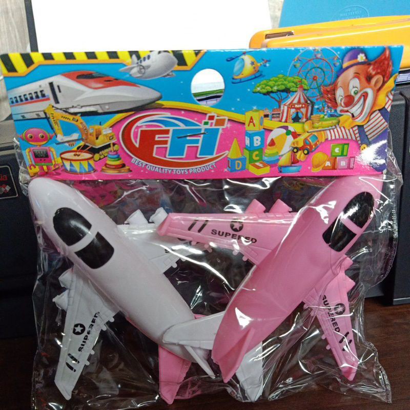 AJ FU 1101 SUPER AIR PLANE / Mainan pesawat terbang pull back isi 2biji mini super bagus