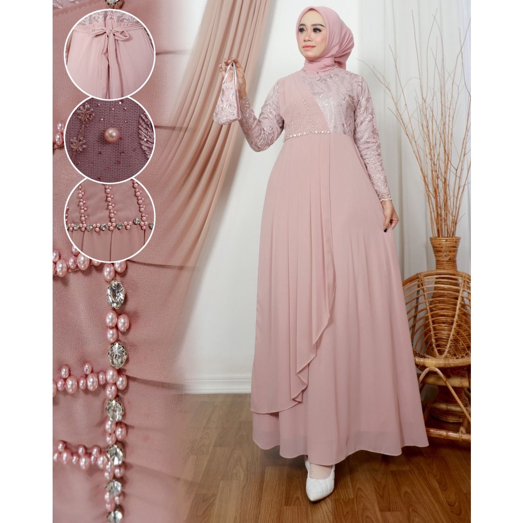 Gamis Wisuda Modern Masa Kini || Premium Quality Product || Gamis Seragam Pesta Terbaru 2022 || Gamis Remaja Kekinian || Gamis Tille Tuton