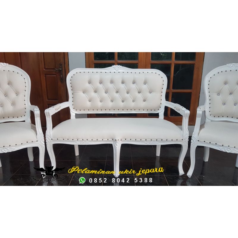 kursi racoco 2 dudukan dekor lamaran pengantin kursi dekorasi pernikahan tengah kayu jati