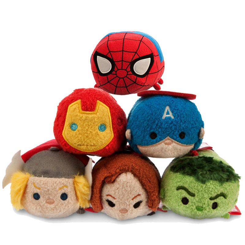 Mainan Tsum Plush Toy Doll The Avengers Spiderman Loki Captain America Ironman Beranak