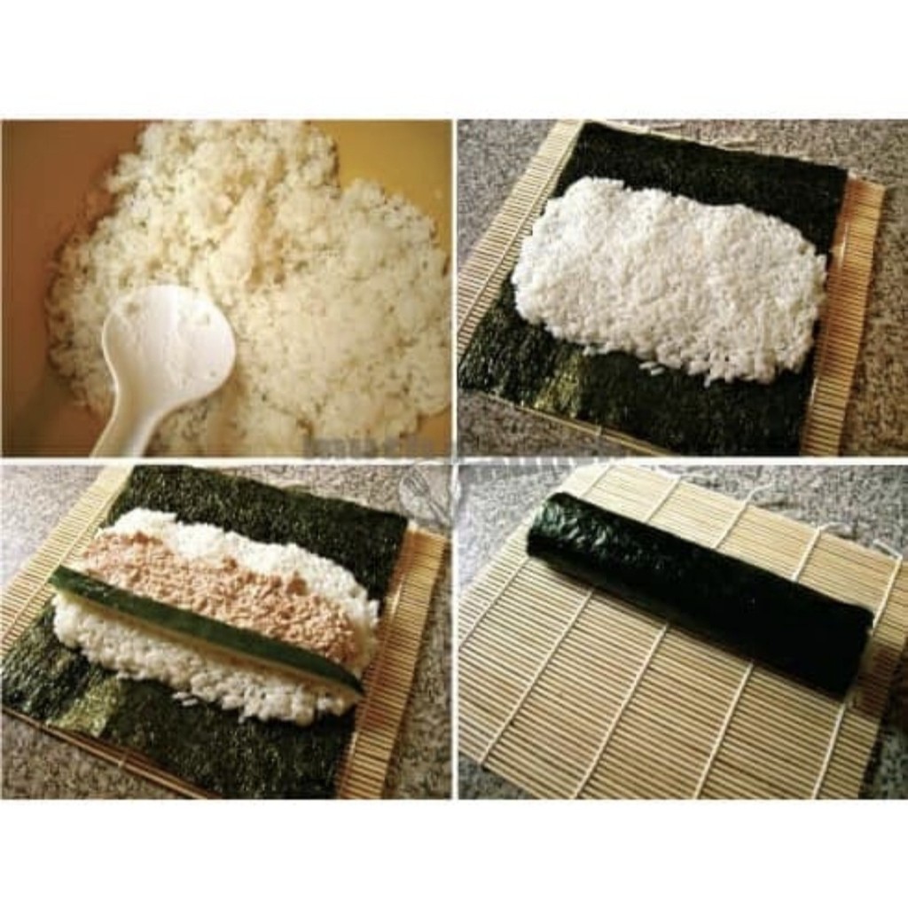 Tikar Bambu Penggulung Sushi Roller Kimbab Alas Gulung Sushi Roll Mat