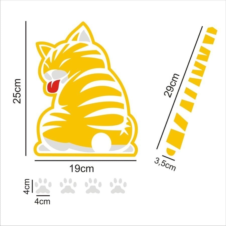 CAR WIPER CUTE CAT STICKER