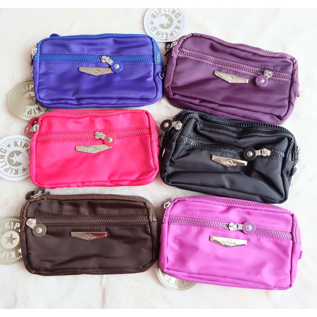 Dompet HP import sleting 4 kipling tali panjang
