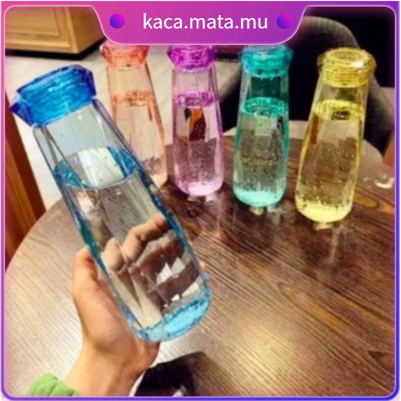 COD BOTOL KACA MINUM DIAMOND KRISTAL KAPASITAS 450ML BOTTLE IMPORT CRYSTAL 450ML