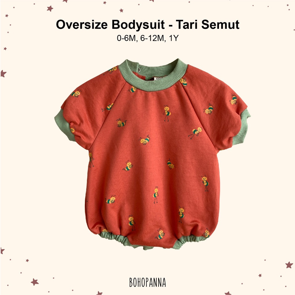 Bohopanna Oversize Bodysuit / Baju Jumper Bayi Lucu / Boho Pana / Bohopana