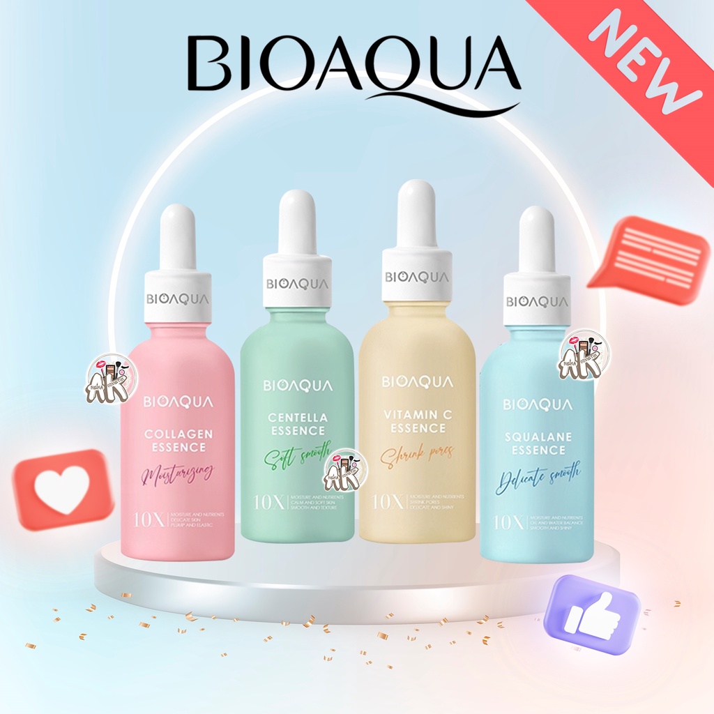 BIOAQUA 10X ESSENCE FACE SERUM 30ML ( CENTEALLA / COLLAGEN / VITAMIN C / SQUALANE )