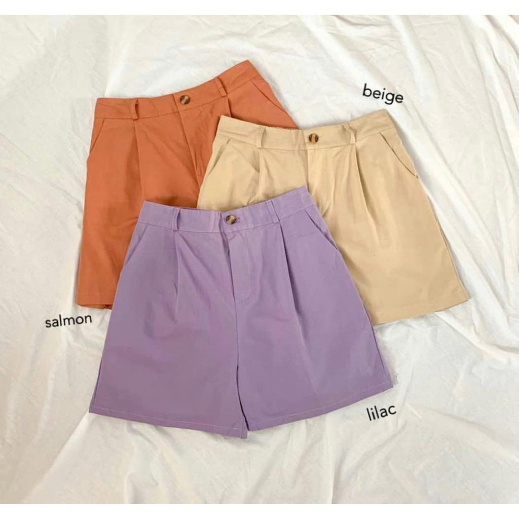 BEFAST - ZEC OOTD Wanita Celana PUTCH / Creamy Colour Pants American Drill / Celana Pendek Wanita