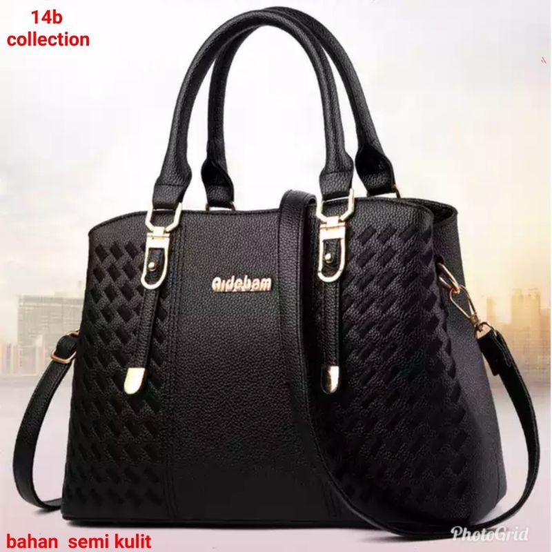 TAS SELEMPANG WANITA IMPORT KULIT HITAM PESTA SELENE TA009B5 PREMIUM KOREA SLING BAG HAND MURAH CEWE